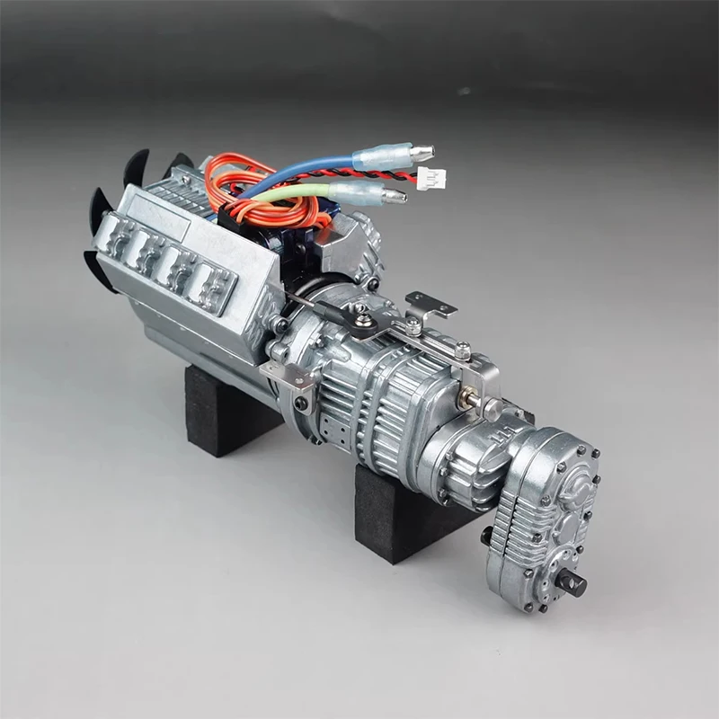 Motor 27T/35T Gearbox Model Suitable for 1/14 Scale Tamiya RC Tow Truck Mud Truck Model Three-Speed Metal Gearbox Upgrade Kit