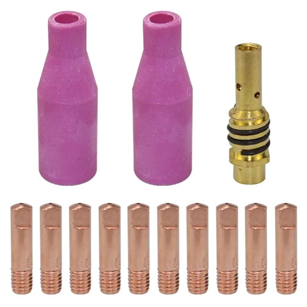 Welding Torch 13PC 15AK Argon Ceramic Contact Tip Electrode Clip For 15AK MIG Gas Gas Nozzle Holder Nozzle Holder