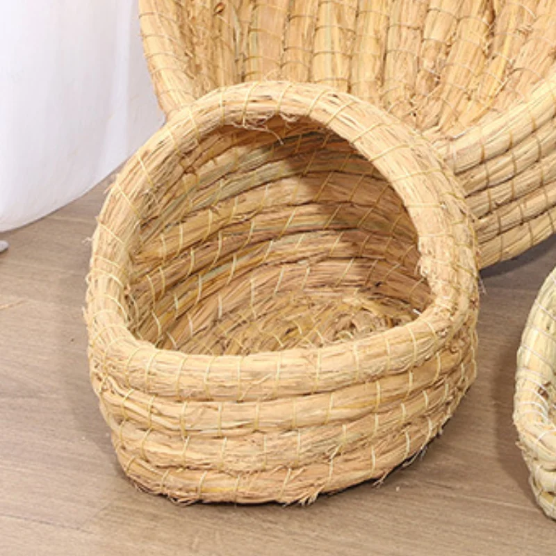 Grass Woven Bird Nest Rabbit Grass Nest Grass Mat Hamster Accessories Slippers Rabbit Nest Rabbit Winter Warm Pet Supplies