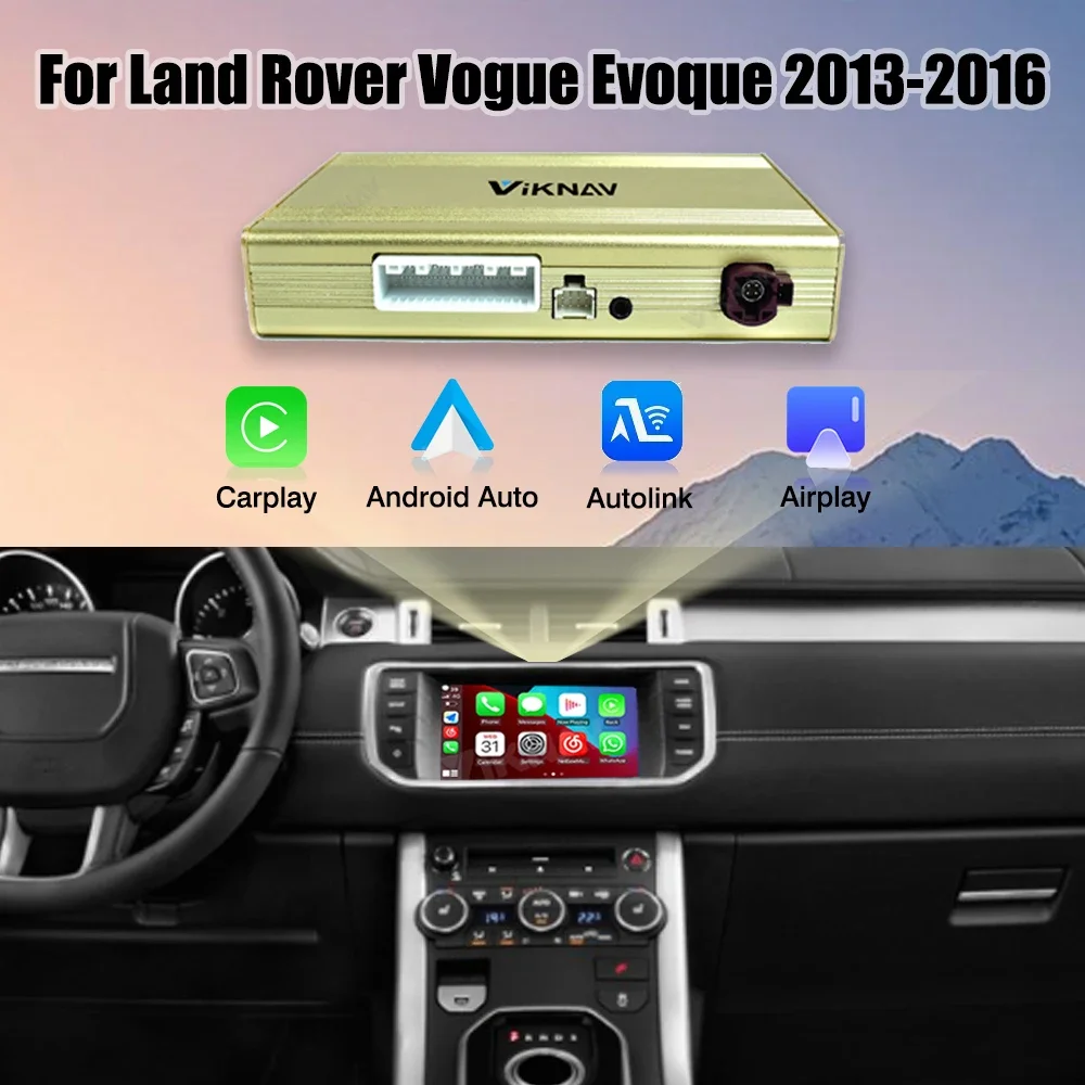 

Система Viknav Linux, коробка для декодирования автомобиля для Land Rover Vogue Evoque 2013-2016, беспроводной Apple CarPlay, Android, автодекодер