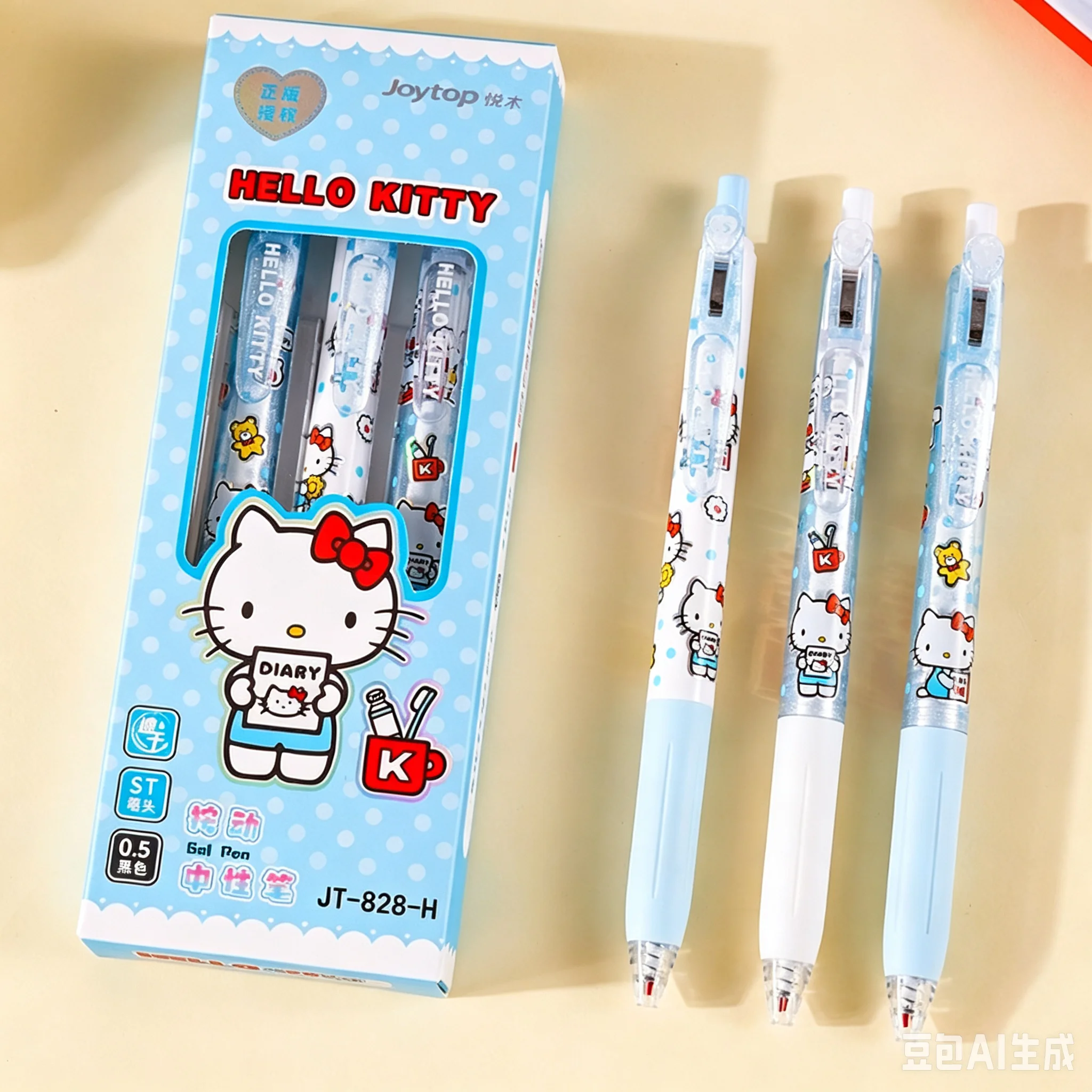 3 Pcs/Set Sanrio Erasable Gel Pen Hello Kitty Kuromi Cinnamoroll 0.5mm Black Ink School Office Supplies Stationery Gifts