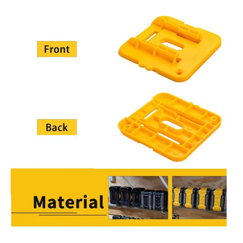 6Pack Battery Mount Holder For Dewalt 20V 60V Battery Dock Holder Fit Battery Display For Warehouse Factory Toolbox