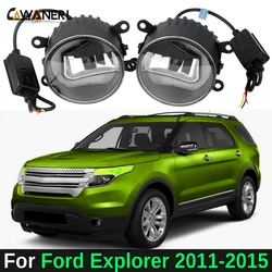 2IN1 30W Aluminum Car Front LED Fog Light with Daytime Running Lamp DRL Function For Ford Explorer 2011 2012 2013 2014 2015