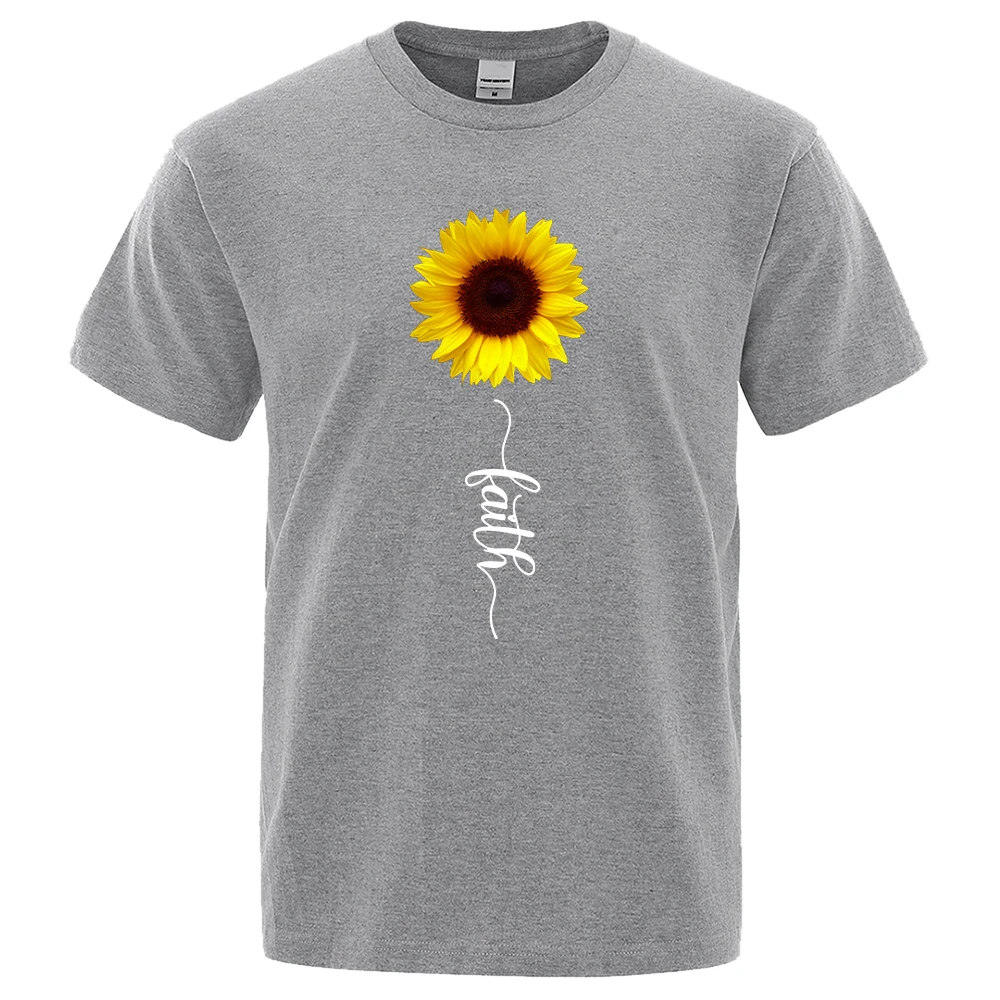 The Sunflower Of Hope Beauty Print Men Women Tees Shirt Fashion Brand Clothing S-XXXL Oversized Tee Shirts Regular Sleeve Tshirt
