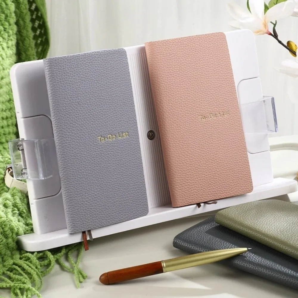 Portable A6 To Do List Notebook Business Pocket Size Plan Notebook with PU Leather Cover Note Book Daily Task Planner