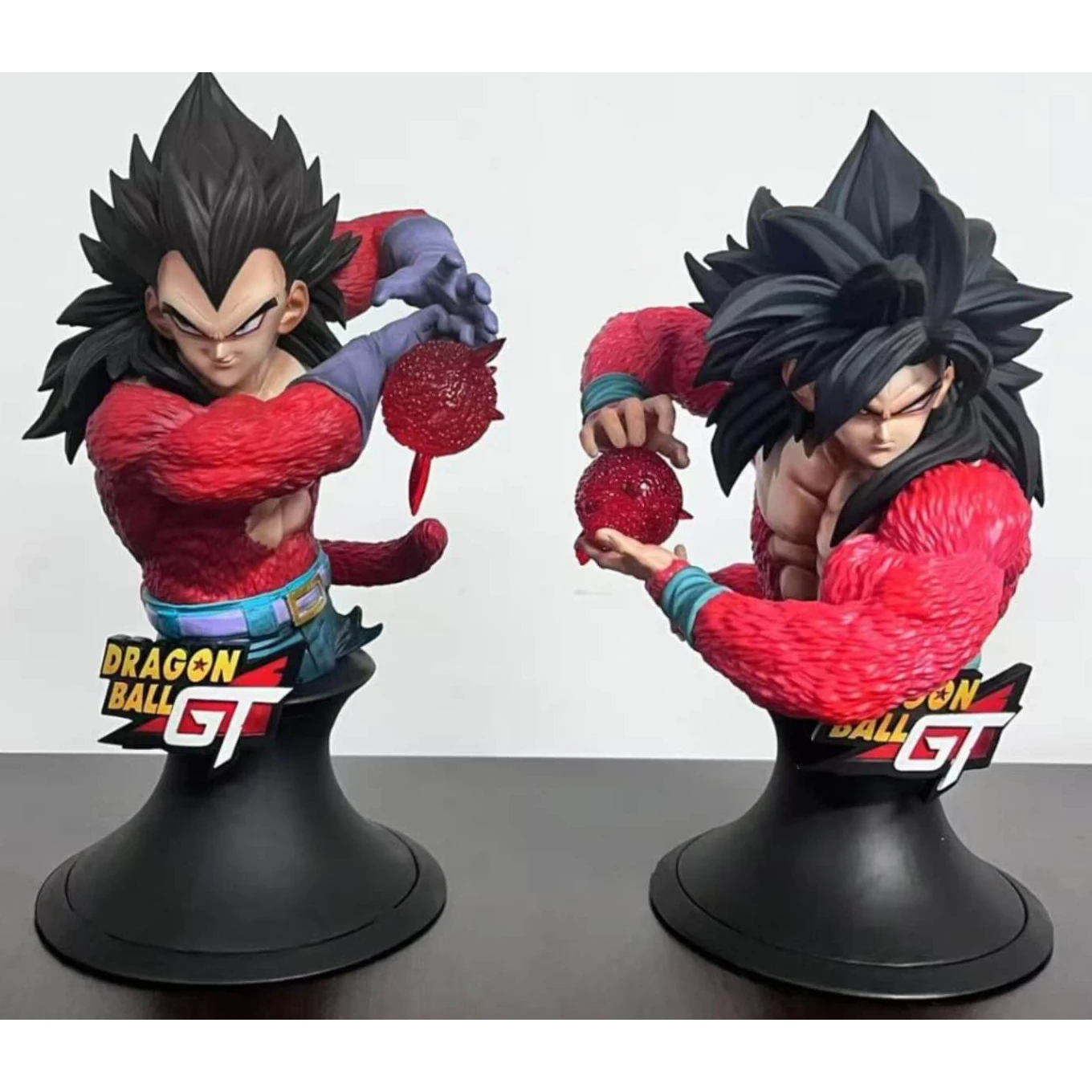

24cm/9.45inch Dragon Ball Gt Ssj4 Goku Vegeta Figure Super Saiyan 4 Son Goku & Vegeta Bust Pvc Statue Collection Model Toy Gifts