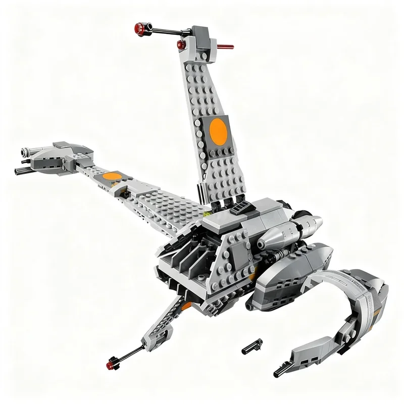 448PCS MOC Space Battle Movie B Wing Model DIY Creative Ideas Toy Assembly Puzzle Gift Spaceship Series Collection Bricks Gifts