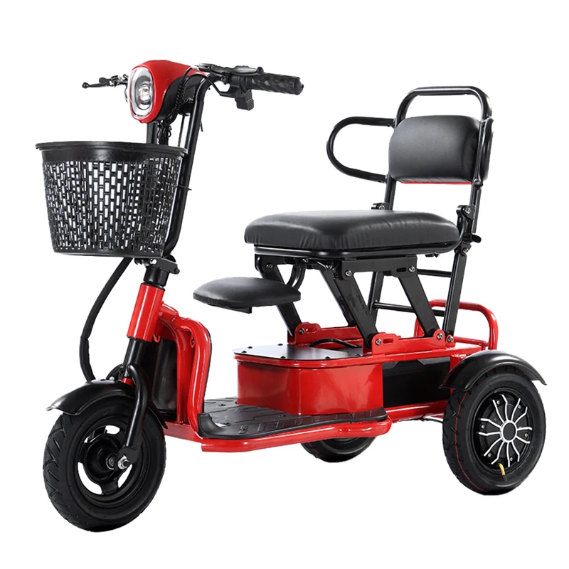 

Electric Tricycle Small Elderly Mobility Scooter Household Mini Folding Leisure Battery Car For The Elderly