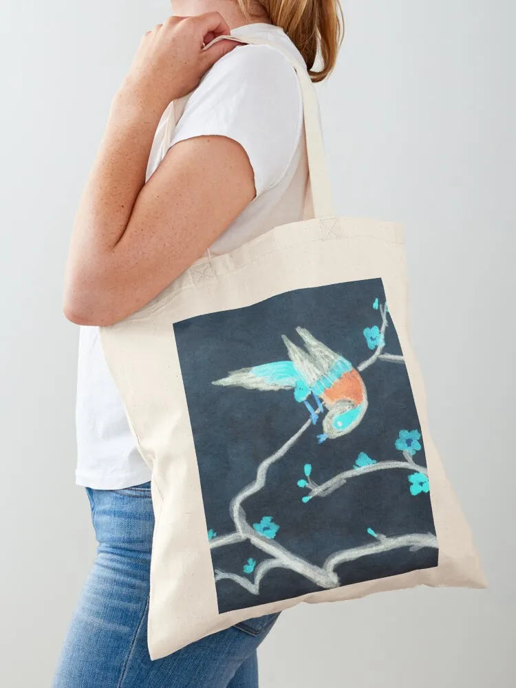 

BLUE SAKURA Tote Bag Handbags women reusable grocery bags custom bags