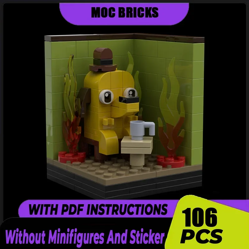

2025 New Product Moc Building Blocks A Dog Calmly Drinking Coffee in Flames Model Technology Bricks DIY Assembly Gift HolidayToy