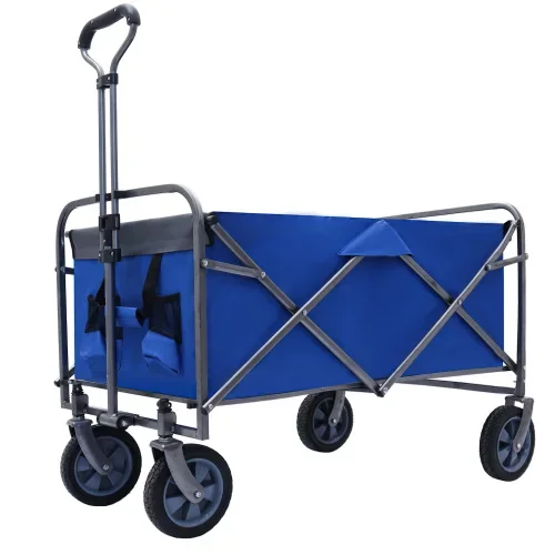 

2026 Outdoor Garden Multipurpose Micro Collapsible Beach Trolley Cart Camping Folding Wagon for Camping Shopping Fishing