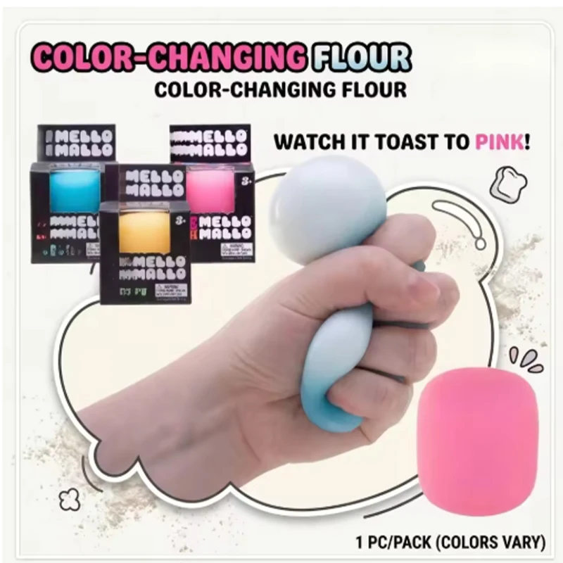 1Pcs Needoh UV Reactive Sun Color Changing Mello Mallo Marshmallow
