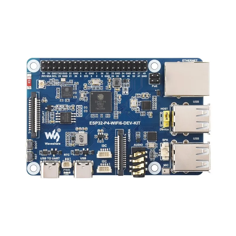 SKU-32056 Waveshare ESP32-P4-WIFI6-DEV-KIT High-Performance Development Board, Based On ESP32-P4 and ESP32-C6, Supports Wi-Fi 6