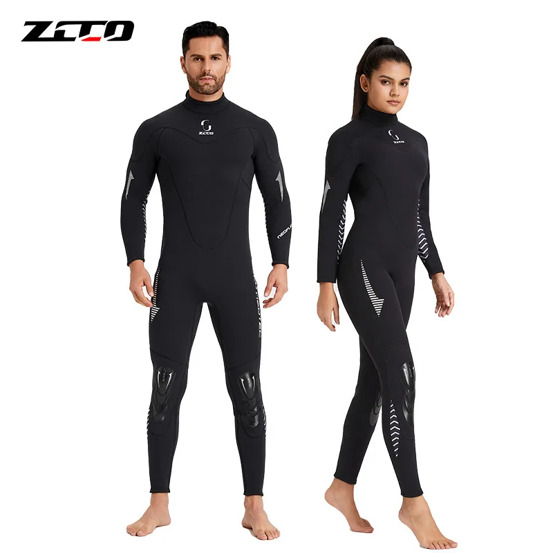 3MM Adults Keep Warm Spearfishing Kayaking UnderWater Hunting Snorkeling WetSuit Scuba Back Zipper Neoprene Drifting Diving Suit