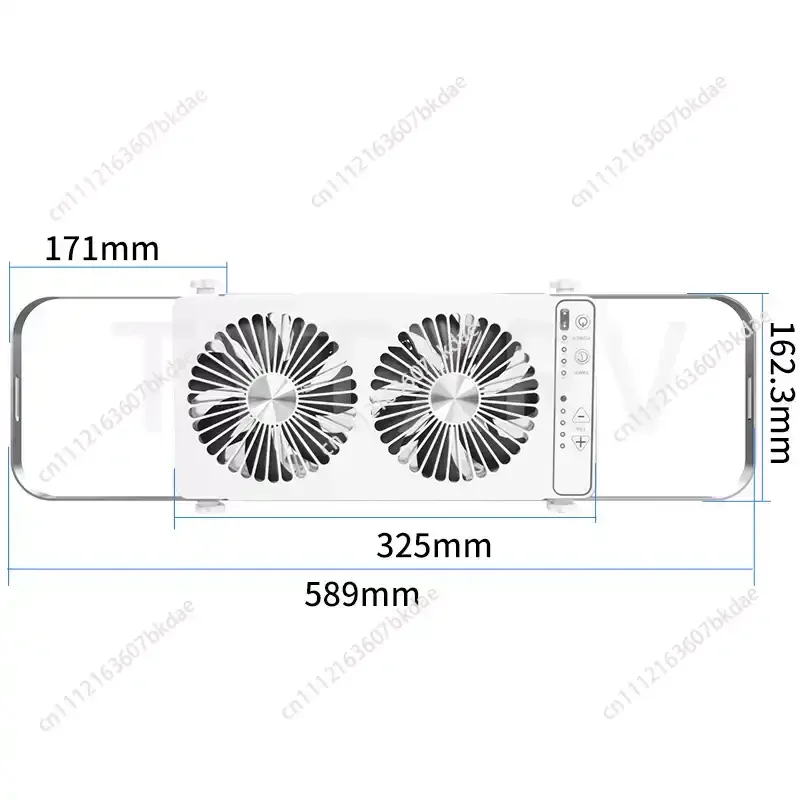 RV Roof Fan Ventilation Cooling Fan Removable Simple Installation With Switch Multipurpose 3 Meters DC Cable 12V Double Row Fan