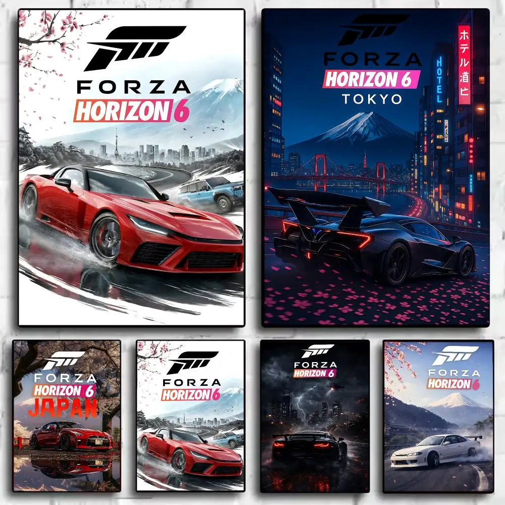 Game F-Forza Horizon 6 Painting Calligraphy Canvas HD Poster Waterproof Fade Resistant Wall Art Print for Home Decor