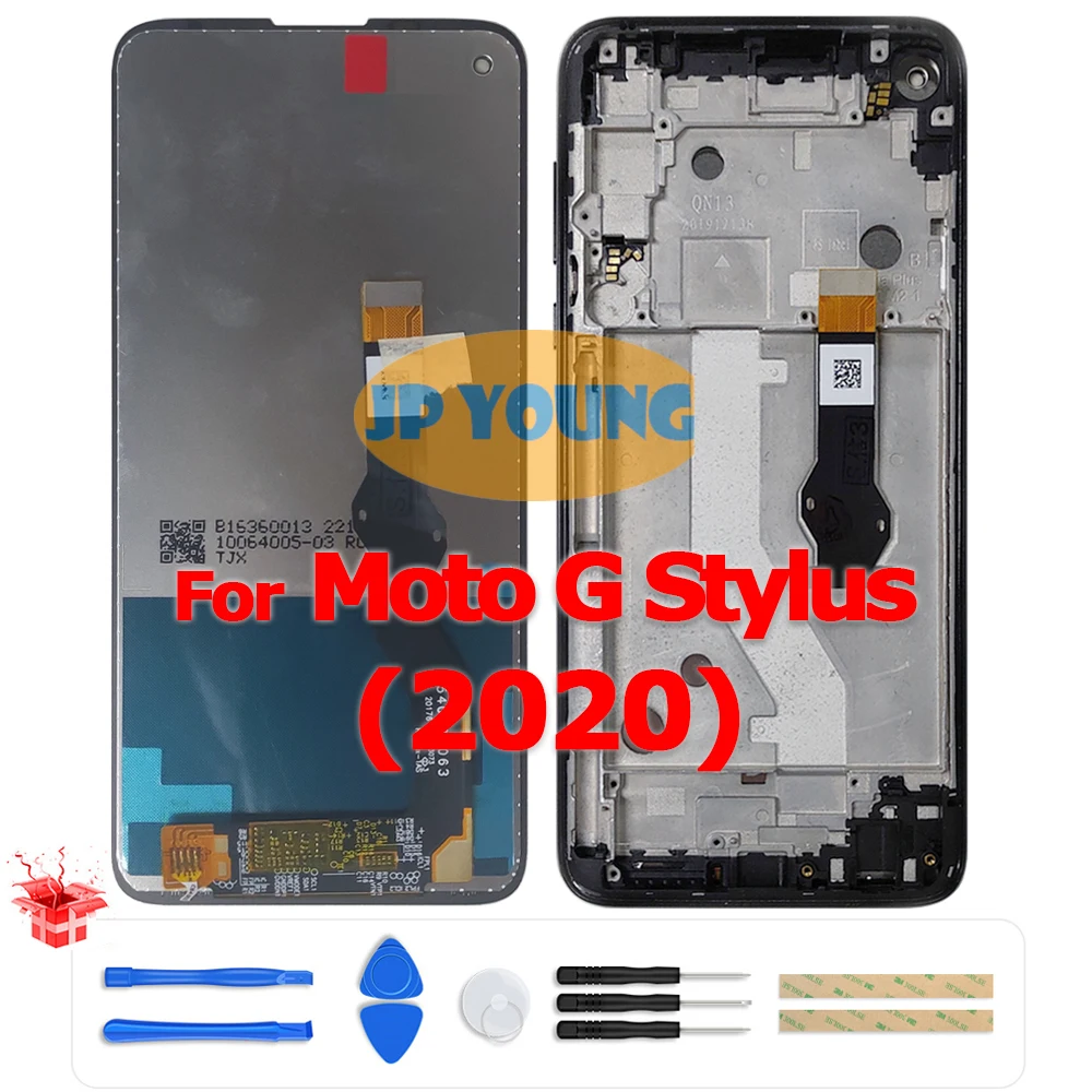 Original 6.4" LCD Touch Screen Digitizer Assembly With Frame for Motorola Moto G Stylus 2020 XT2043, XT2043-4 - Replacement