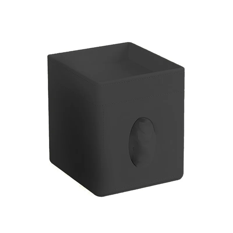 

Trending 1 PCS Tissue Box Cover PU Leather Tissue Box Tissue Holder Decorative Organizer (Black)