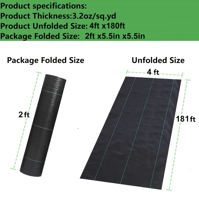 Horticultural Grass Proof Scenery Cloth, Woven Covering, Used for Landscape Ground Covering Grass Proof Cloth
