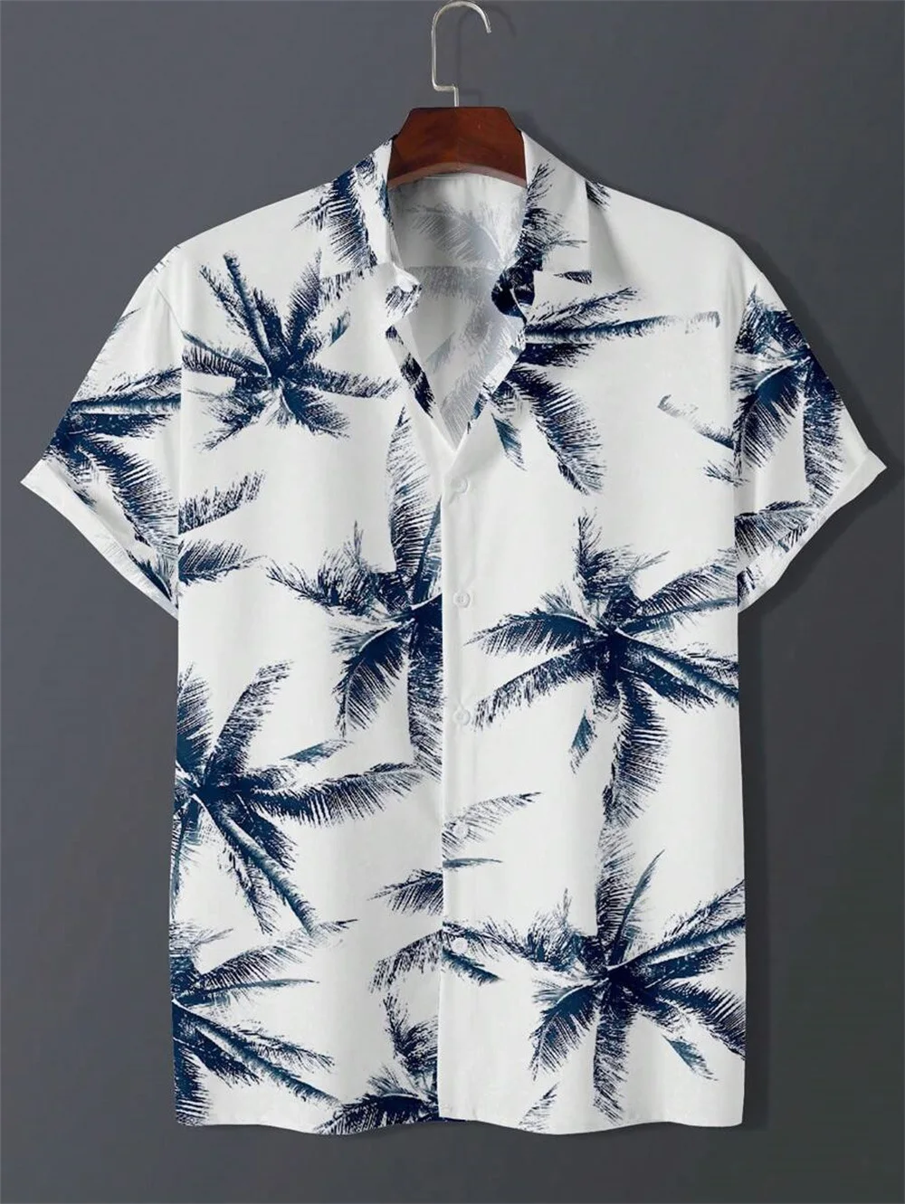 Camisa hawaiana con estampado 3D para hombre, camisa con cuello de Polo, ocio, vacaciones, botón de moda, Harajuku, Top Social, ropa informal de verano