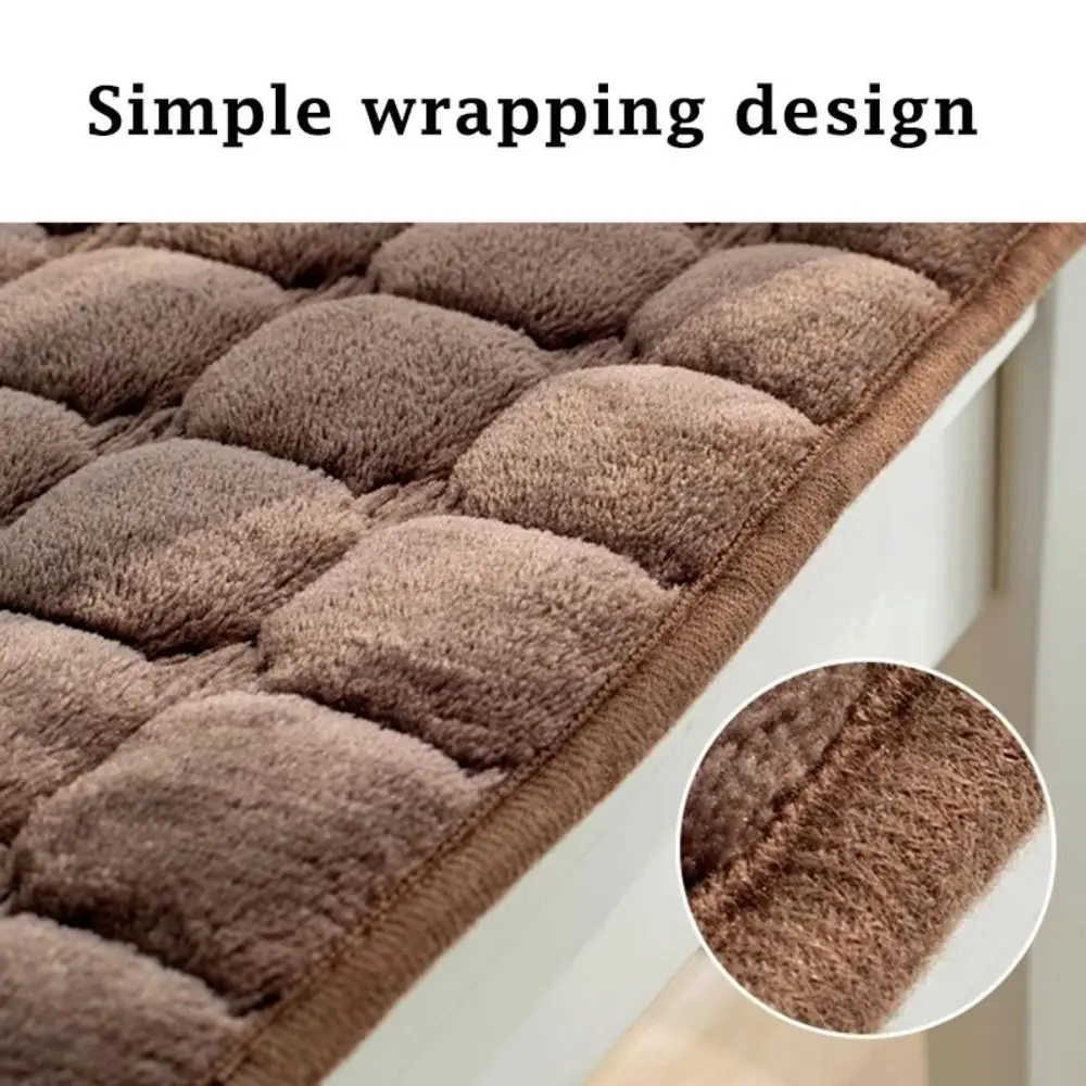 Durable 45x45cm Seat Cushion Flannel Plus Velvet Car Seat Pad Non Slip Warm Student Chair Pad Office Home Decor