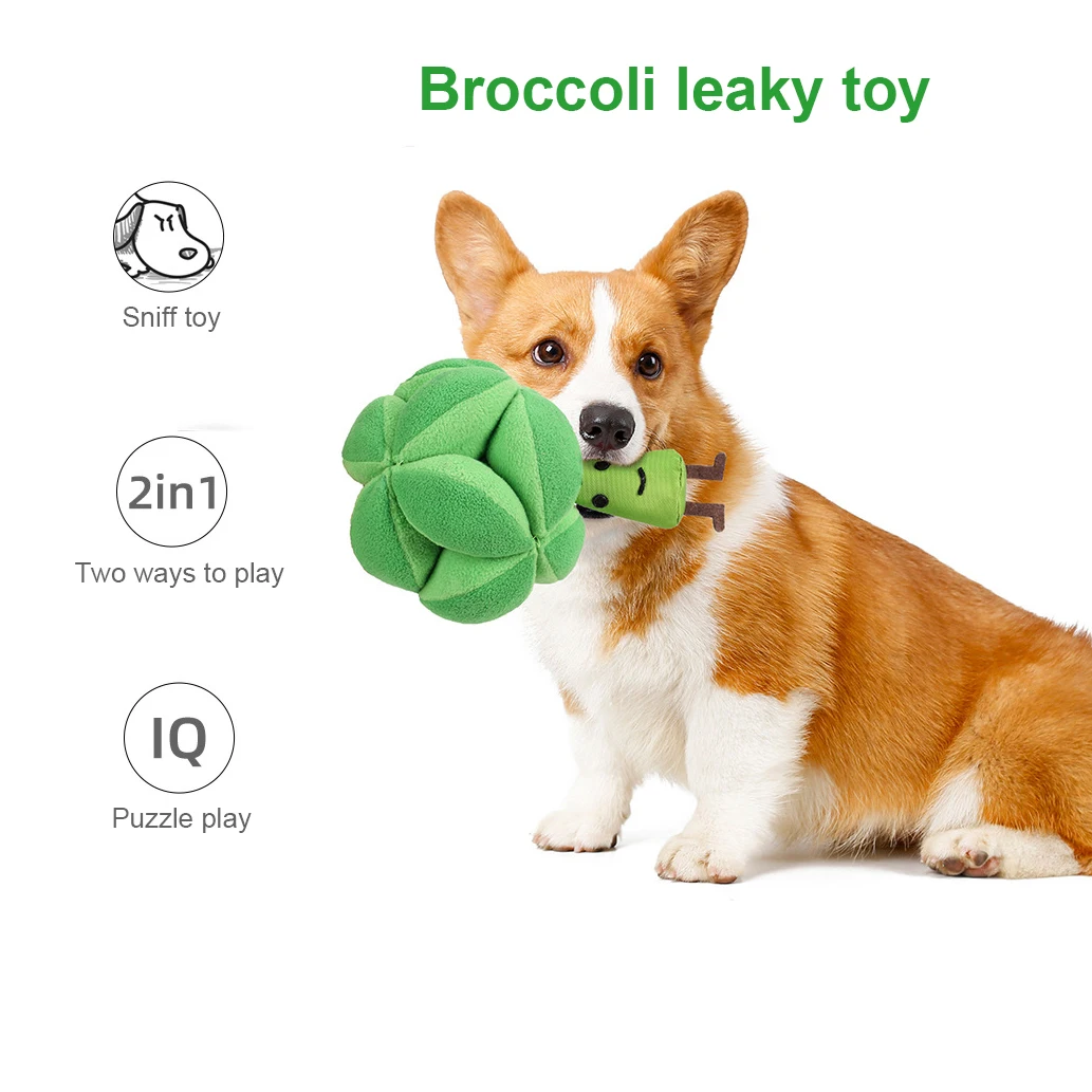 Dog Enjoyment Magic Tool Pet Broccoli Brainstorming Food Slow Leaky Food Toys Squeaky and Company Toy Pet Toys