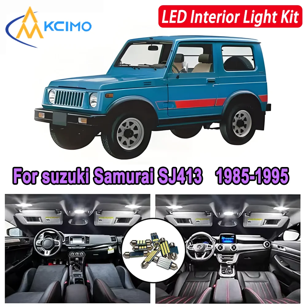 

KCIMO For suzuki Samurai SJ413 1985-1990 1991 1992 1993 1994 1995 Premium Bright LED Interior Dome Map Trunk Light Kit Car Led