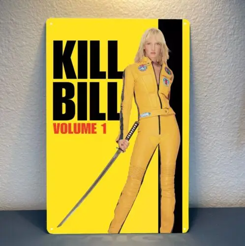 Kill Bill Uma Thurman Quentin Tarantino Movie Metal Poster Tin Sign 20x30cm