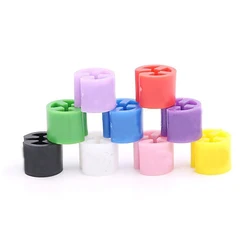 100PCS Colors Clothes Hanger Markers Blank Tags Plastic Garment Hanger Size Markers Assortment Kit Fit 9.5mm Rod for Clothing