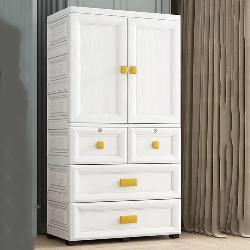 Durable Modular Wardrobe Storage Cupboard Organizer Cabinet Baby Wardrobes Chest Plastic Drawer Armarios Bedroom Furniture