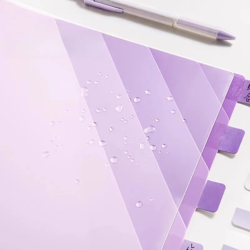 Gradient Multi-Layer Folder A4 Subject Classification Test Paper Folder L-Shaped Folder 6-Layer Classification File Bag Multi-Functional Index Material