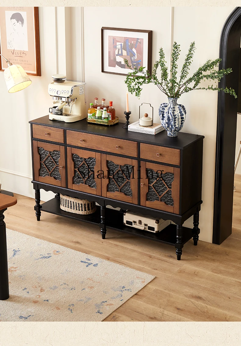 

CL dining side cabinet integrated storage against the wall retro entrance storage storage side cabinet
