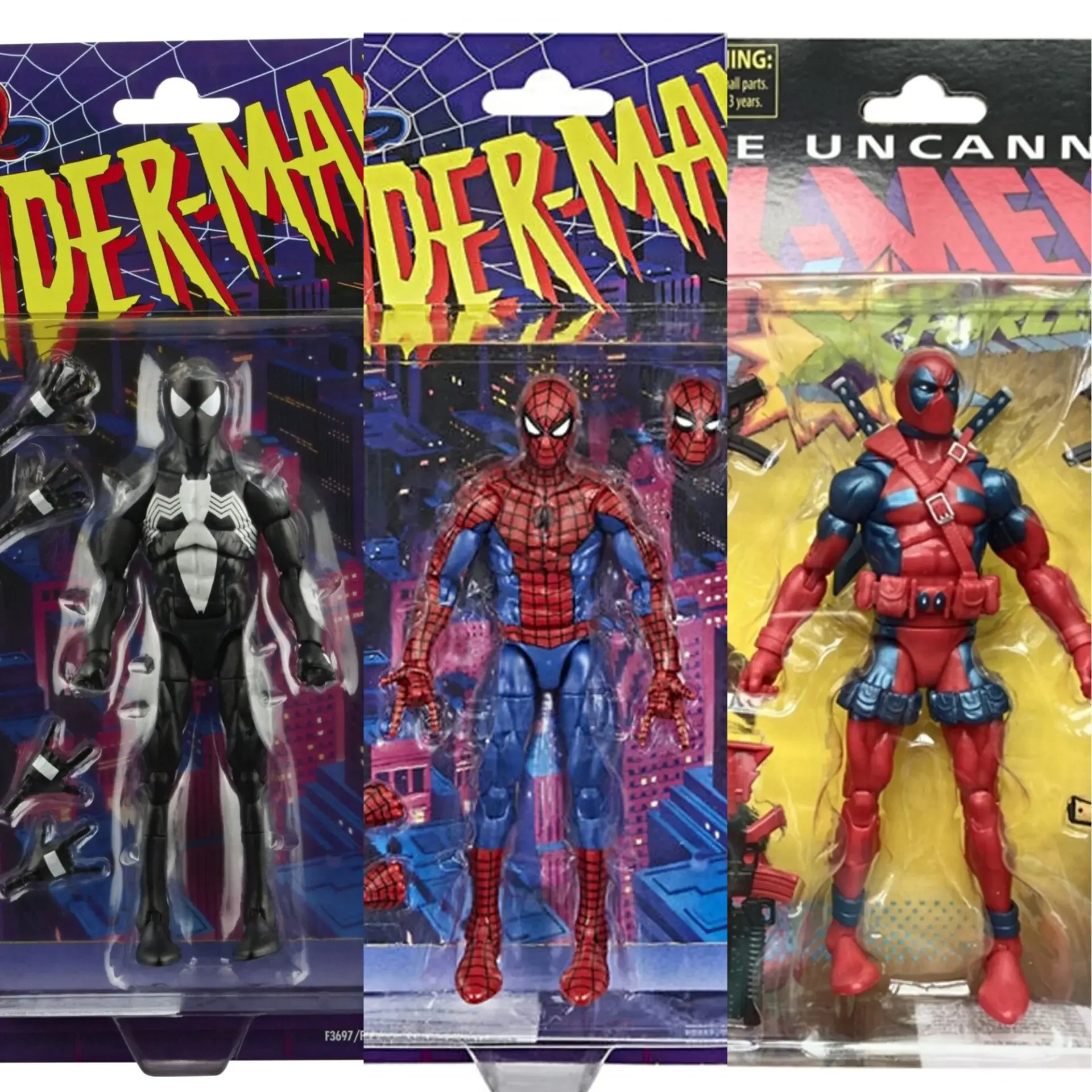 Marvel Legends Comic Retro Syboiau Spiderman Deadpool Figura de ação de 6"