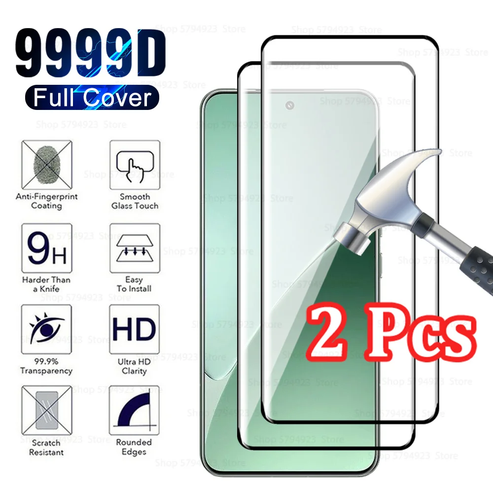 Mi 15Pro 14 Ultra Screen Protector 2pcs Curved Glass For Xiaomi Mi 15 14 13 Pro 5G Tempered Glass Film Xiaomi15Pro Xiaomy14Ultra