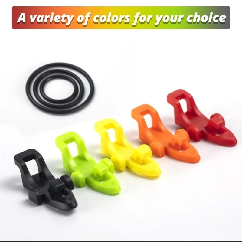31BE Hook Safety Keeping Holder Fishing Tackle Fishing Rod Hook Keeper with Rubber Rings Baits Holder Quick Installation