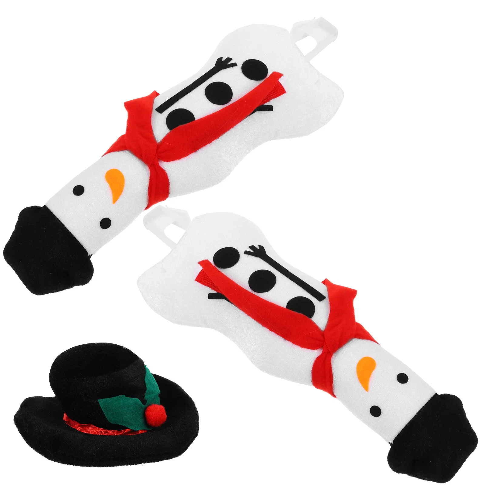 2 قطعة عيد الميلاد سيارة ثلج ديكور مقاومة للاهتراء سهلة التركيب عيد الميلاد زينة السيارة عطلة التبعي #2