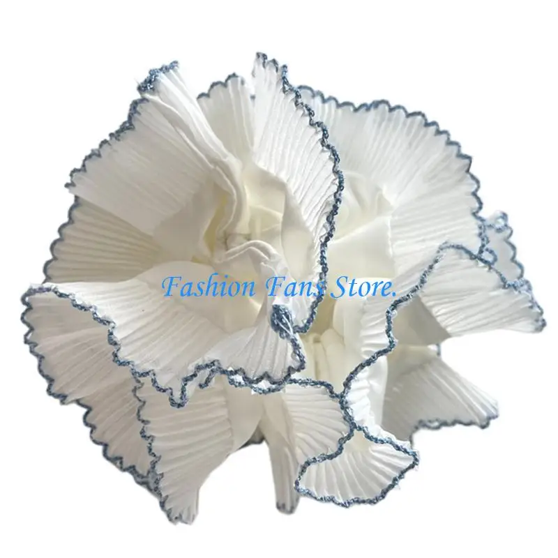 

C71D Scrunchies for Women Coloful Double Layer Large Elastic Hairbands Hair Scrunchy