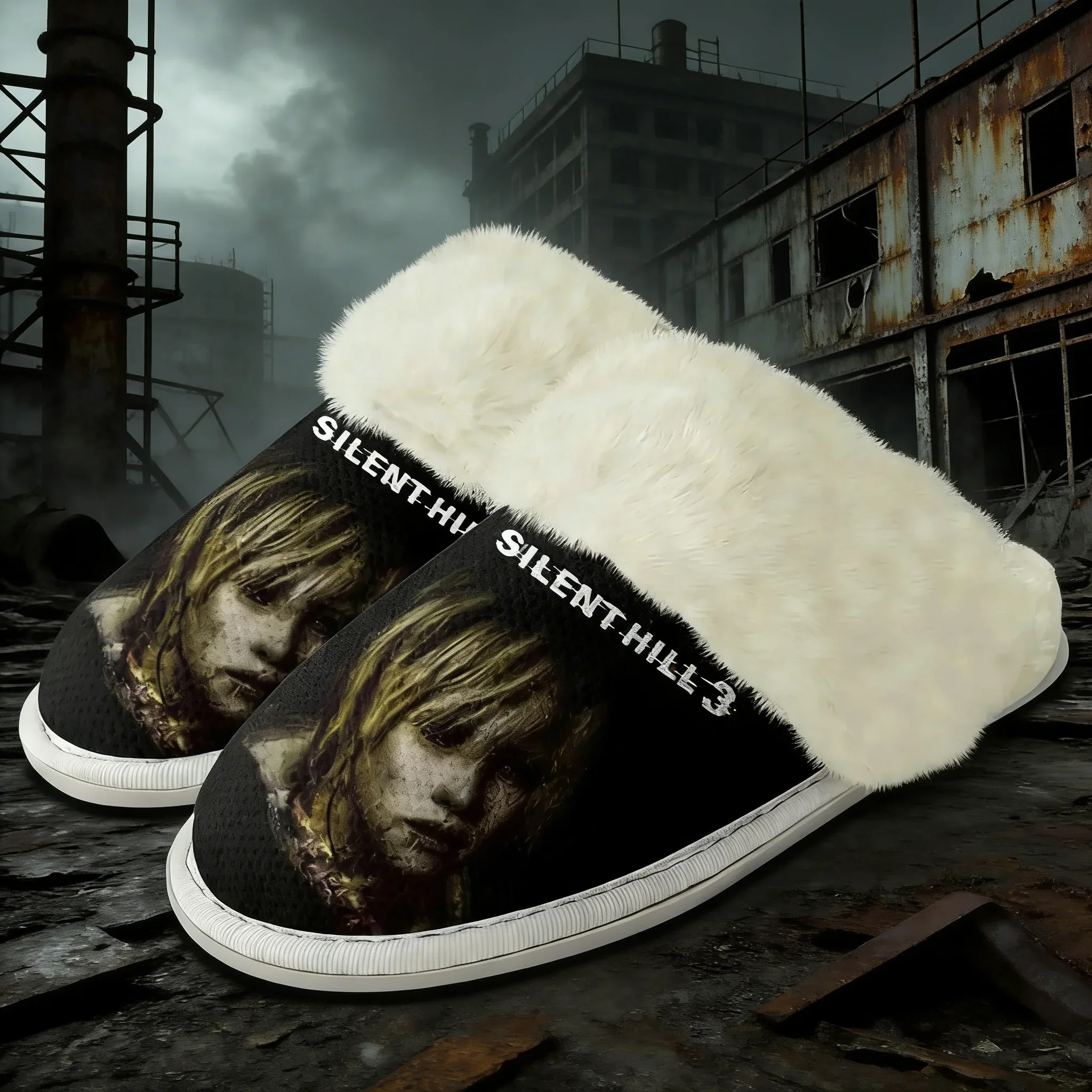 

Домашние тапочки Silent Hill 3 из хлопкового плюша для взрослых, теплые, легкие, модные, на заказ, для мужчин и женщин