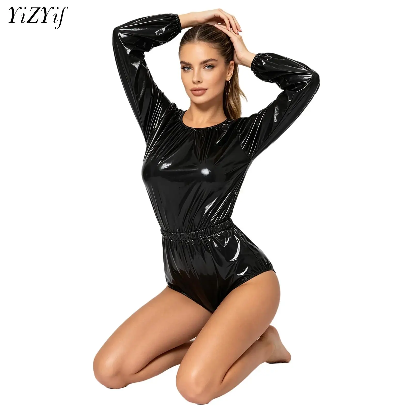 Women Waterproof Leakproof Diaper Over Bodysuit Long Sleeve Elastic Waist Button Crotch Leotard Adaptive Special Needs Clothing