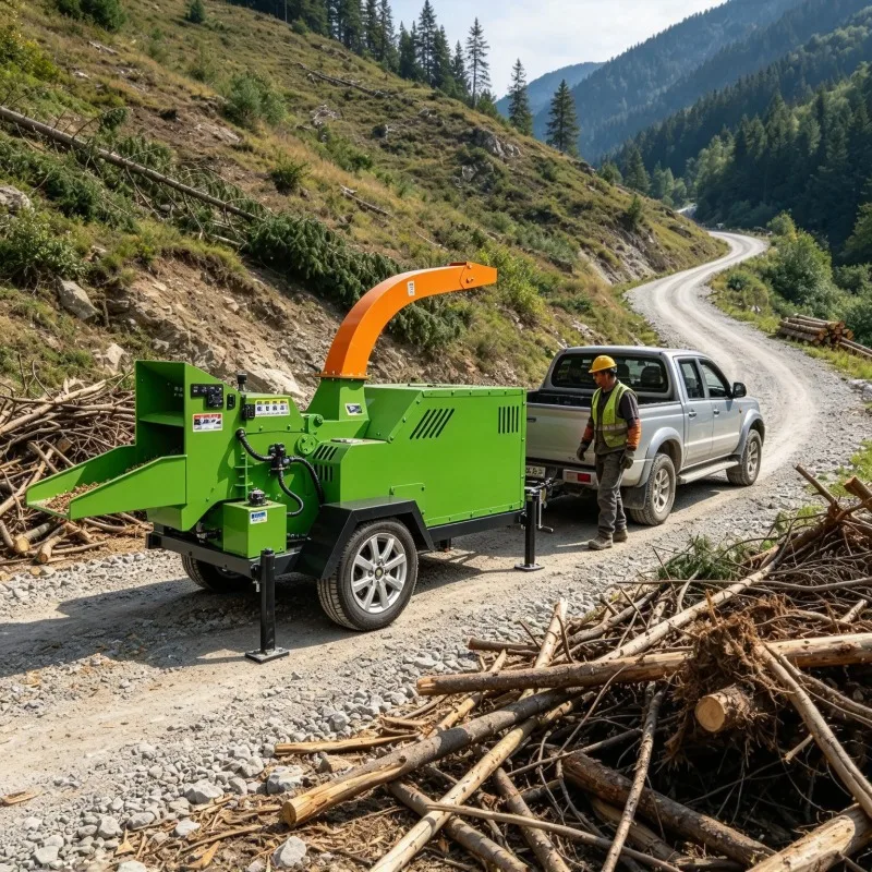 High Efficienc Portable Wood Crusher Log Chipper Garden Shredder Branch Crusher Petrol Wood Shredder Machine for Farm Yard 100mm