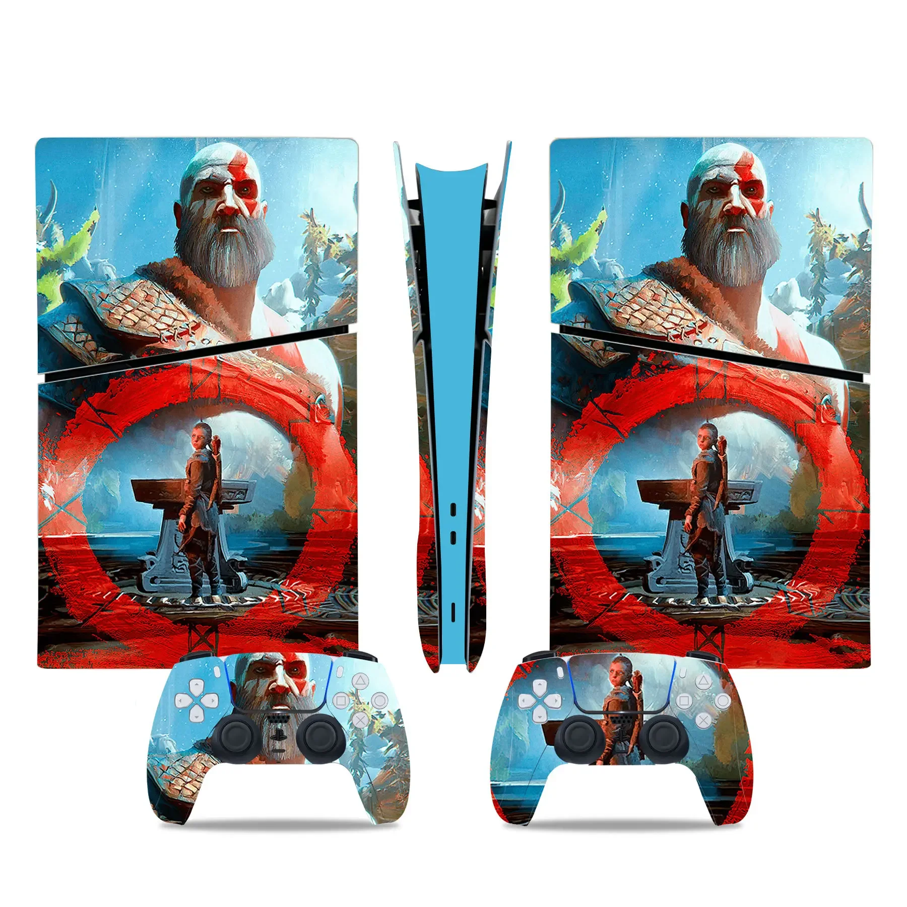 Game God of War New PS5 Slim Digital Skin Sticker Protector Decal Cover for Console Controller PS5 Slim digital Sticker Vinyl