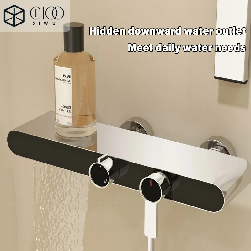 Two level water outlet shower head set, constant temperature home hotel shower, multifunctional hot and cold faucet