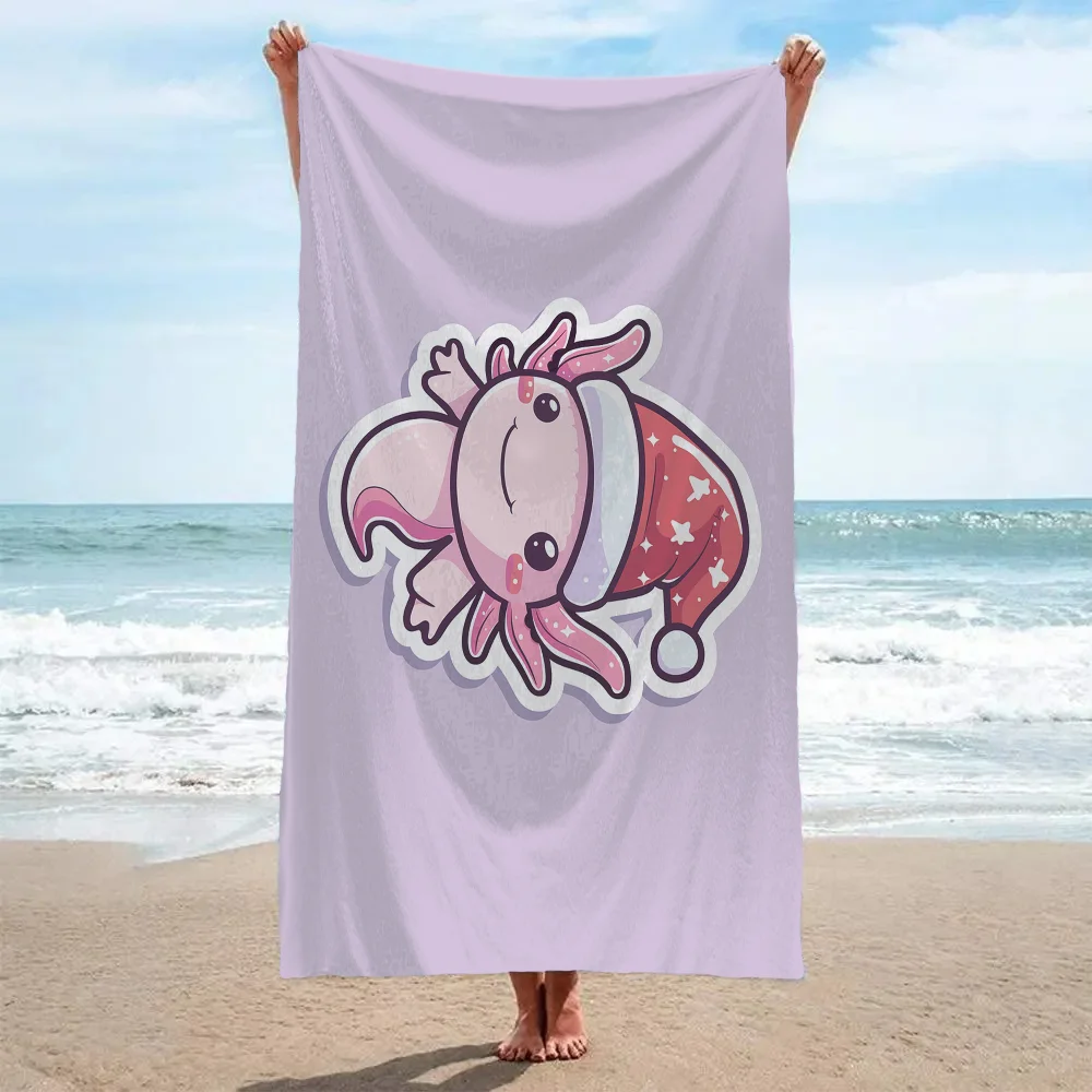 Axolotl Art Towel Bath towel pattern beach towel quick drying and absorbent Pure Cotton basically never fade