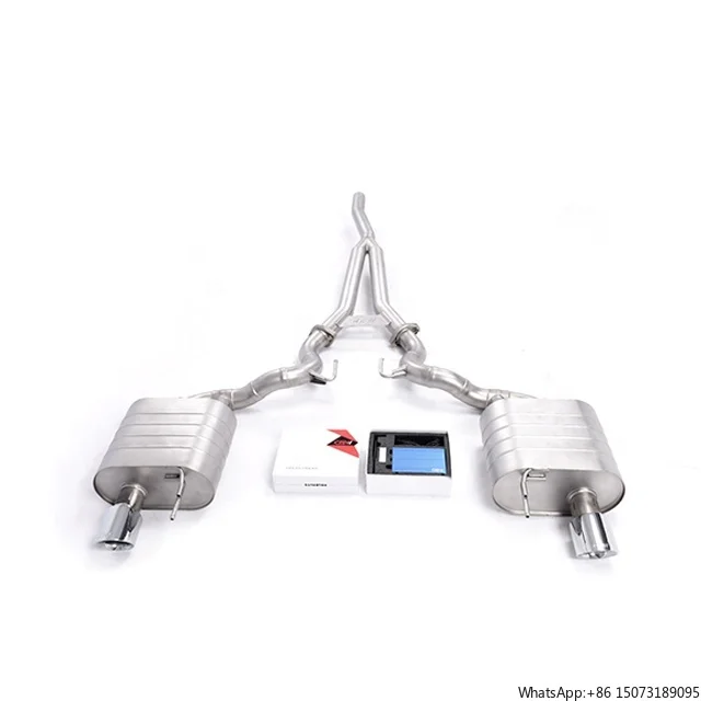 China Manufacturer Hot Sale Valve Exhaust Muffler System With  Forged Carbon Fiber Tips for 2.3T