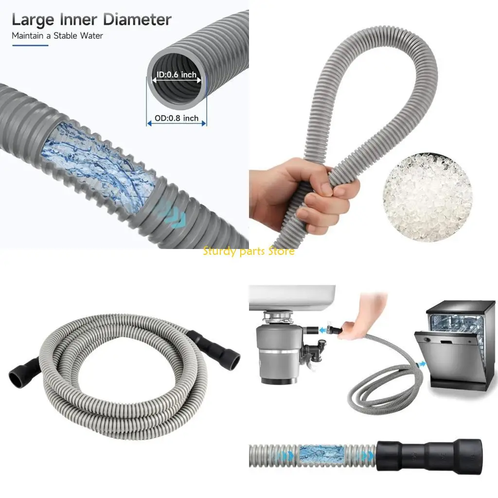 

97QC Сверхмощная сливная трубка посудомоечной машины, герметичная конструкция, прочная для 5/8 дюйма и 3/4 дюйма