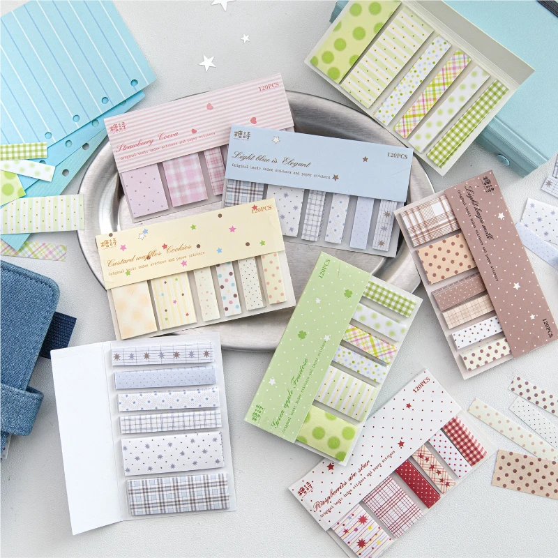 Kawai Japanese Paper Index Stickers Light Color Wish Series Student Message Diy Preparation for Forgotten Things Times Supplies
