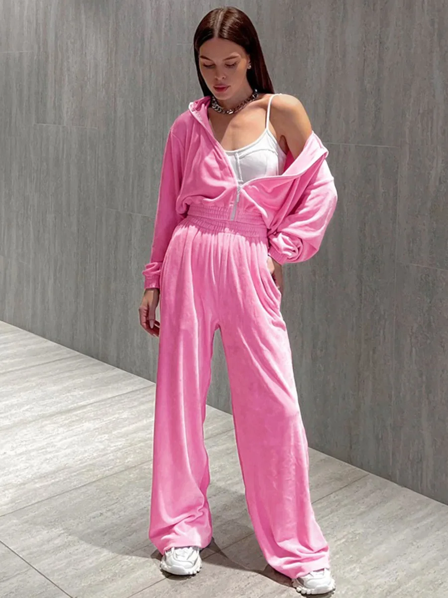 

Faionable Women's Casual Sports Suit Comfortable Wide Leg Pants Sweatirt Set for Commuting Outfit Summer 2023 Collection