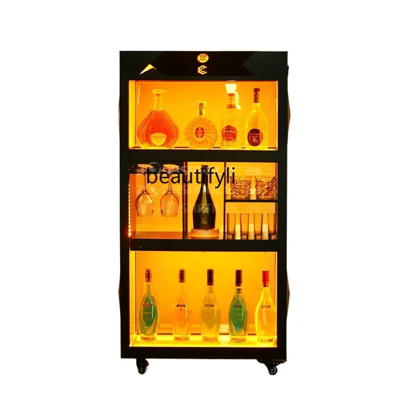 

ss 1001 Luminous spade a champagne wine cabinet LED foreign wine display cabinet Bar night KTV mobile champagne cabinet