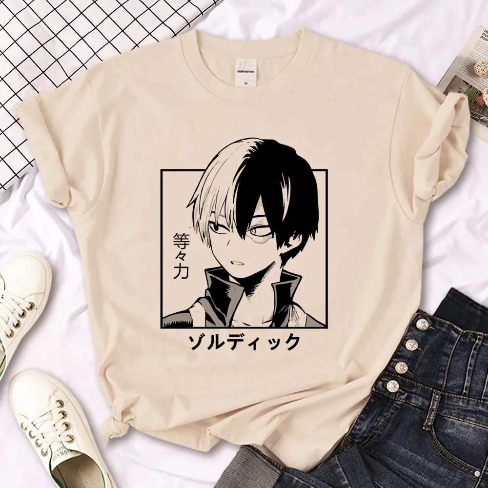 My Hero Academia top women designer graphic comic t shirt female harajuku comic graphic clothing