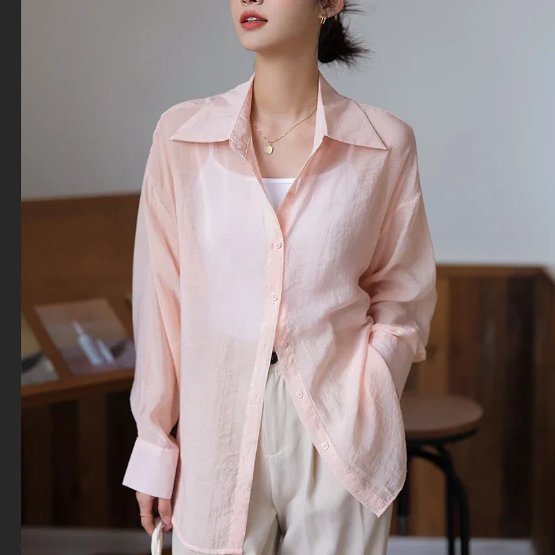 Fashion New Casual Long Sleeve Turn Down Collar Women Shirt White Shirt Blouse Women Tops Blusas Para Mujer Shirts Blouses A523